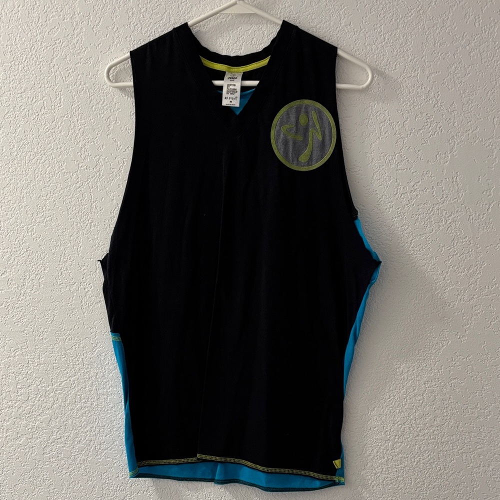 Zumba Fitness Black and Blue Tank Top
